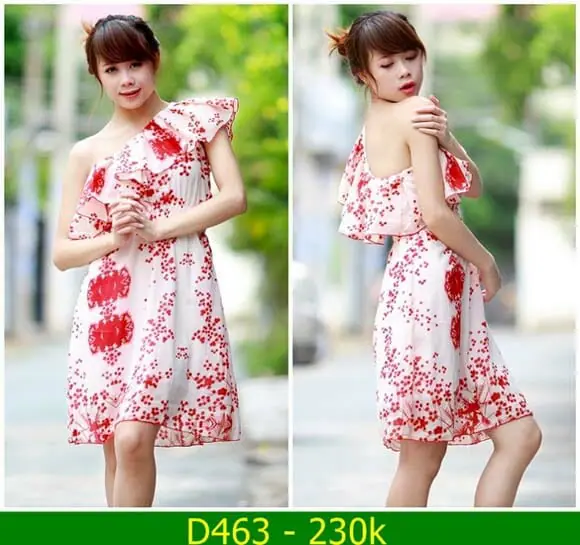 Đầm Lệch Vai D463