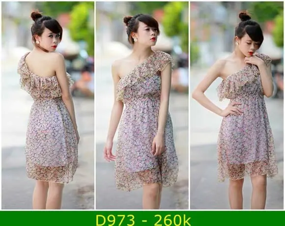 Đầm Lệch Vai D973